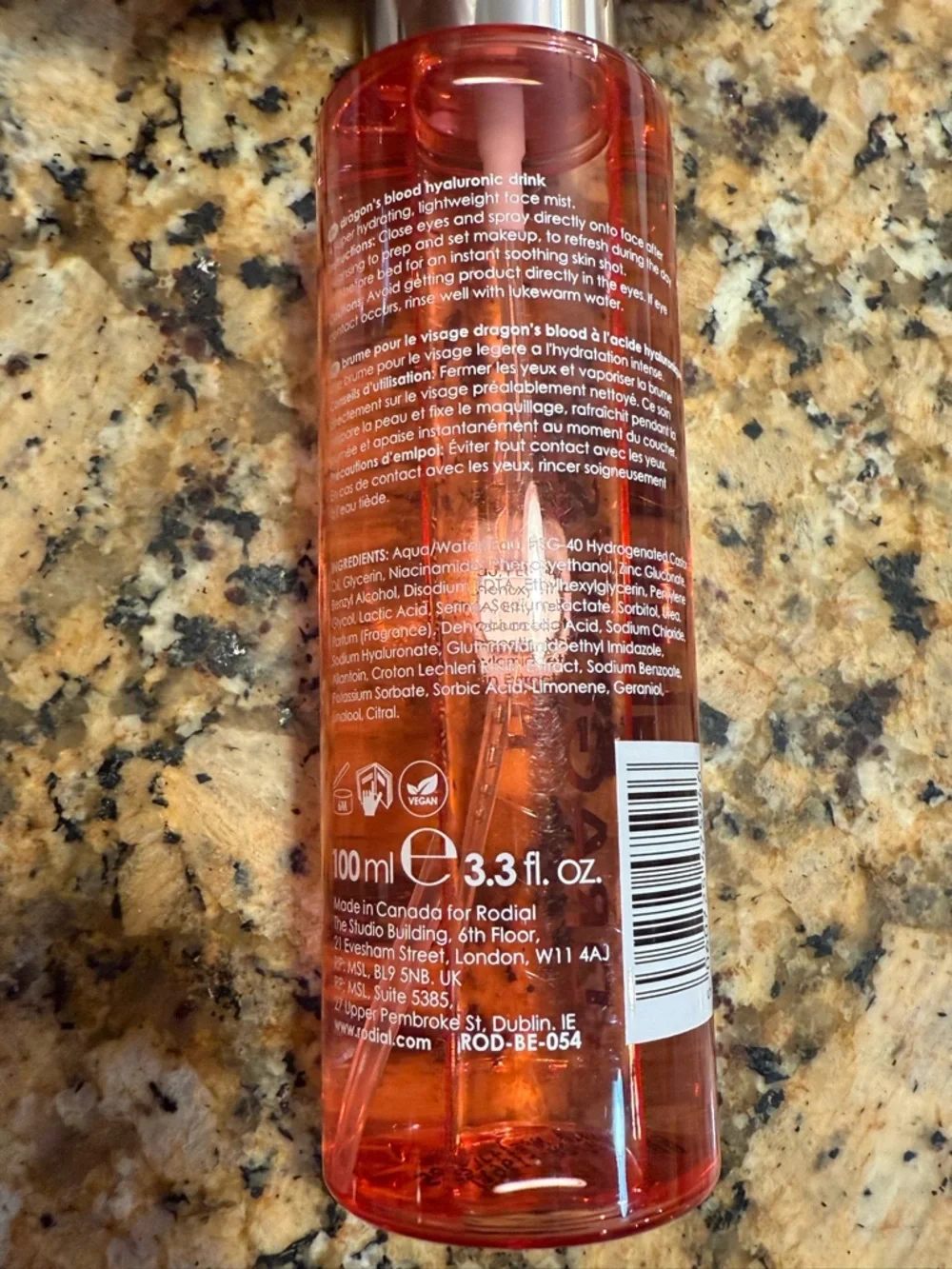 Rodial Dragon's Blood Hyaluronic Drink 3.4oz Hydrating Face Mist Full Size 100mL - Picture 3 of 5